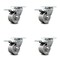 Service Caster 3 Inch Semi Steel Swivel Top Plate Caster Set with Total Lock Brake SCC SCC-TTL20S314-SSS-4 - alternate 2